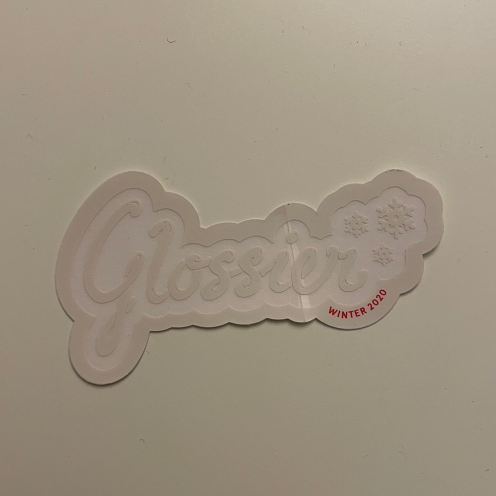 Glossier winter 2020 sticker